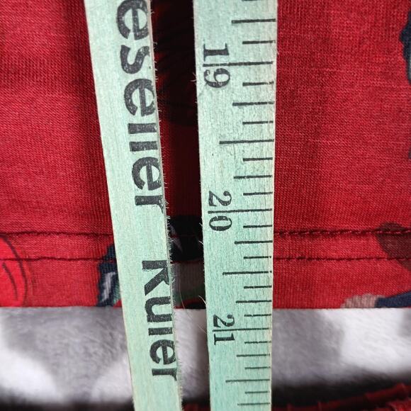 A Black Star Pajama Set Womens Large Red Halloween Horror Graphic Shorts Lounge - Picture 6 of 9